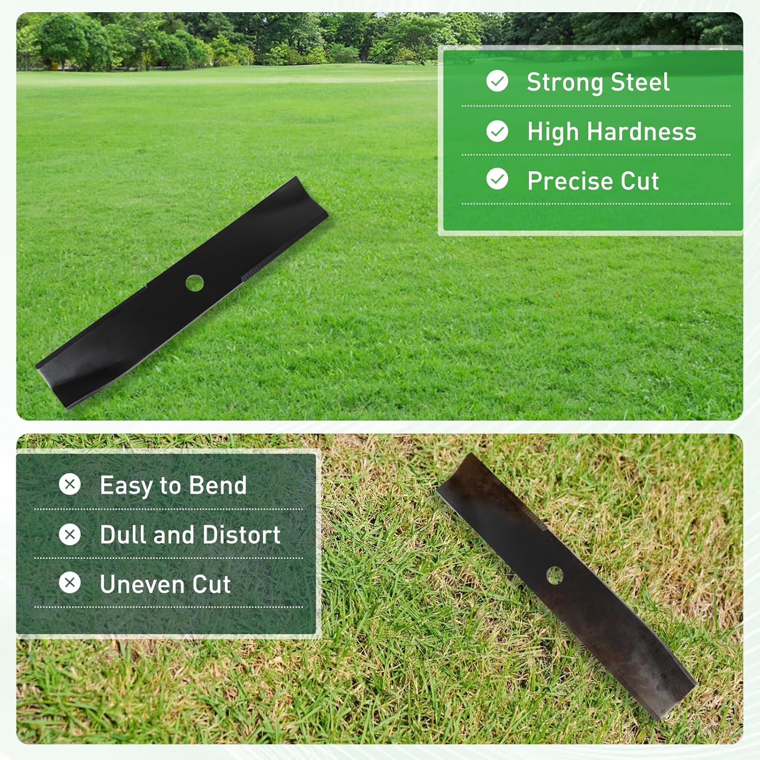 High Lift Mower Blades for 42" Deck, Compatible with Dixon Lesco ZTR 42 RAM 42 Lawn Mower, Replaces 13938 539126275 539129683 539119853 539129700 8688, 3 Pack