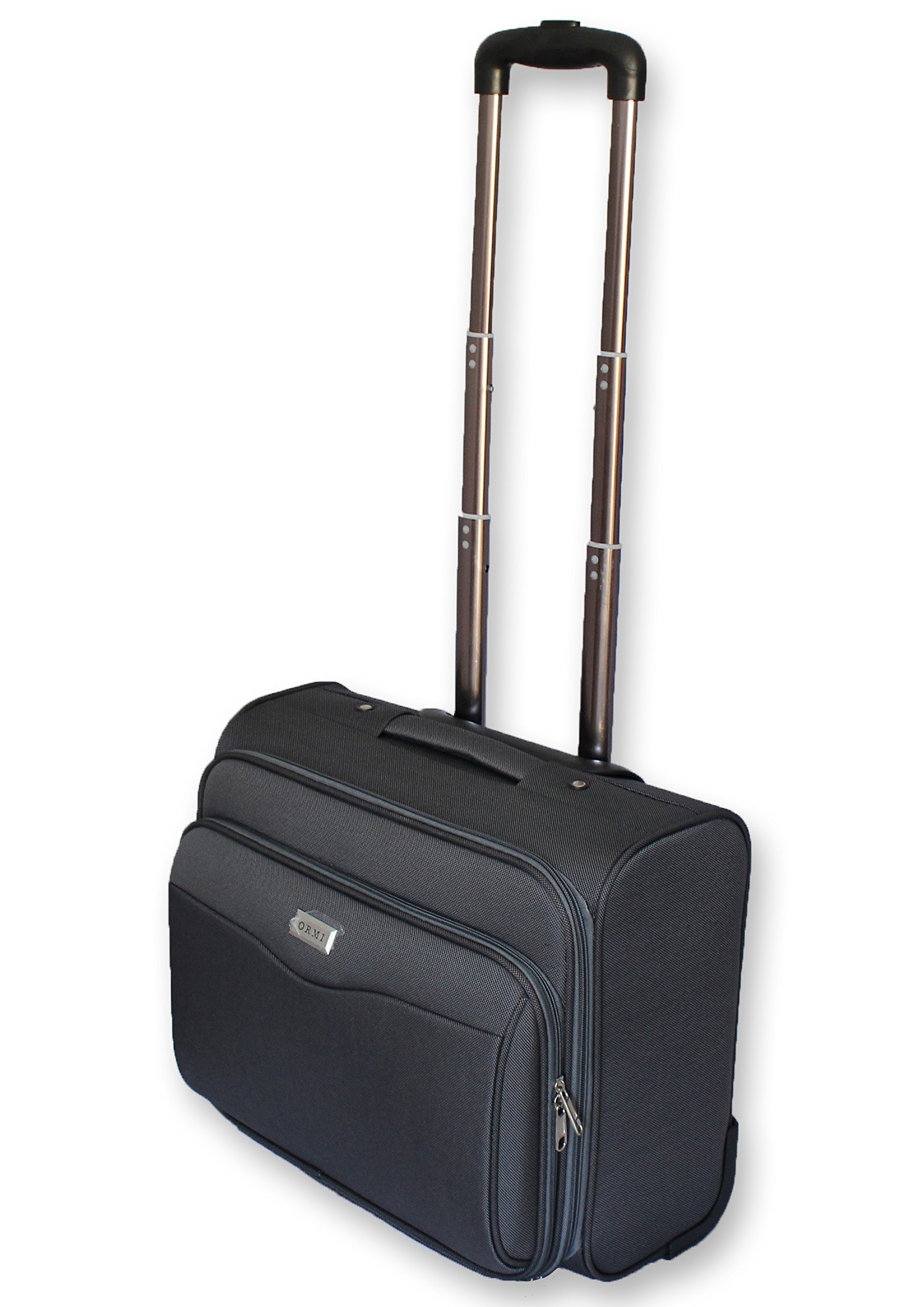 Ormi/Lumi Valigia Piccolo Leggero Pilota Business in Poliestere 42x25x35, 30 Litri 2 Ruote, Con Tasca PC, Pilota Bagagli a Mano