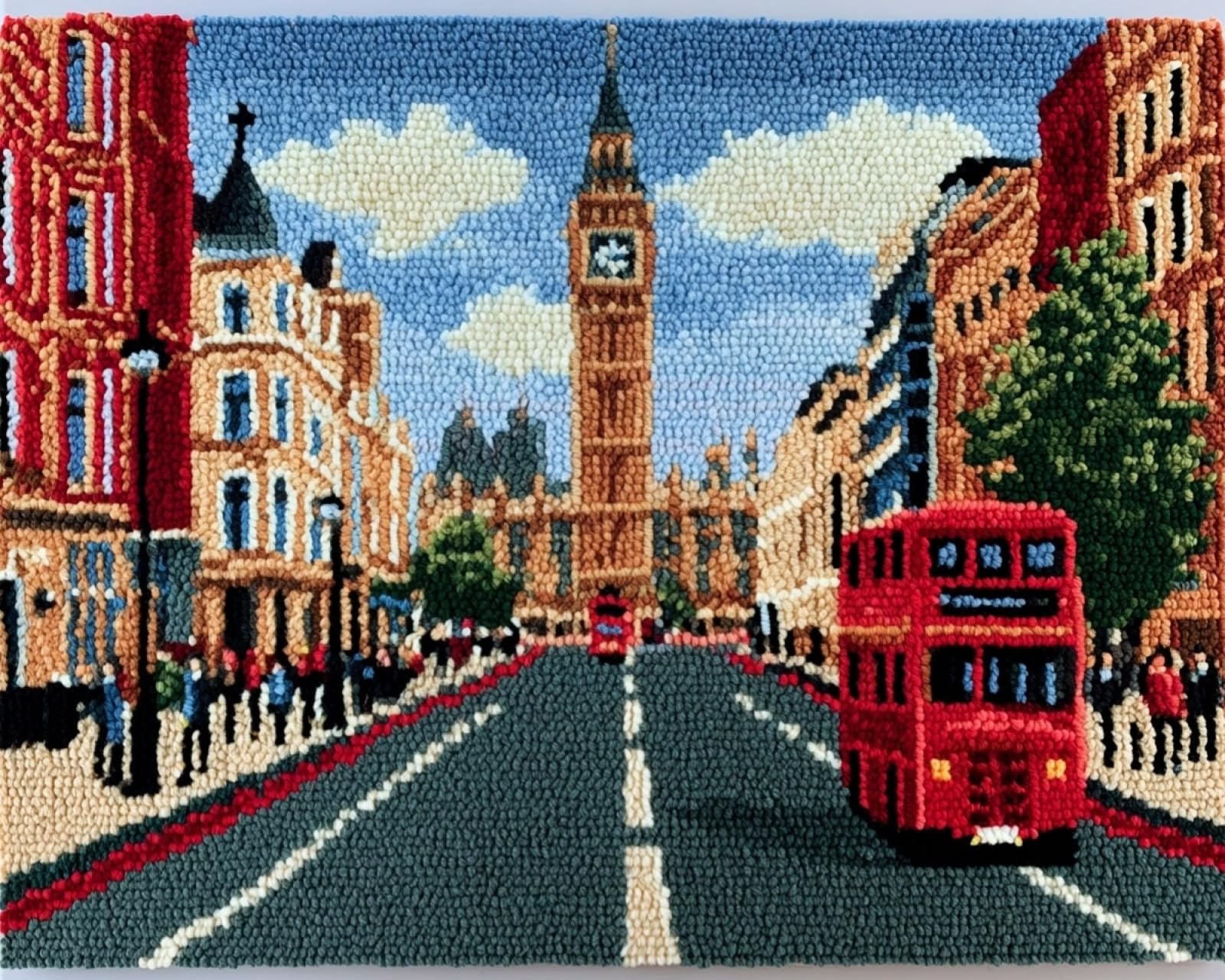 Wallphantom Latch Hook Crafts Kits for Adults,London City Streets