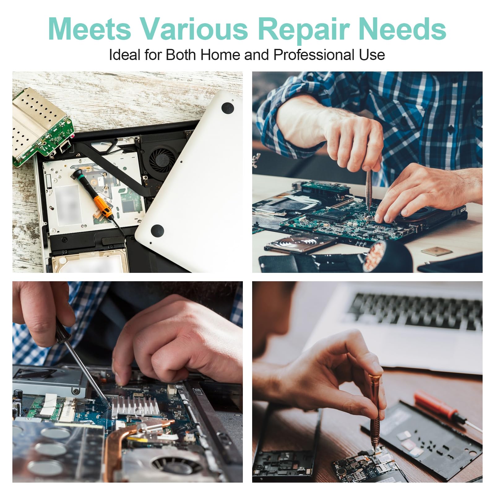 QTEATAK 300Pcs Black Laptop Notebook Computer Replacement Screws Kit for Lenovo Toshiba Gateway Samsung HP IBM Dell Sony Acer Asus SSD Hard Disk SATA