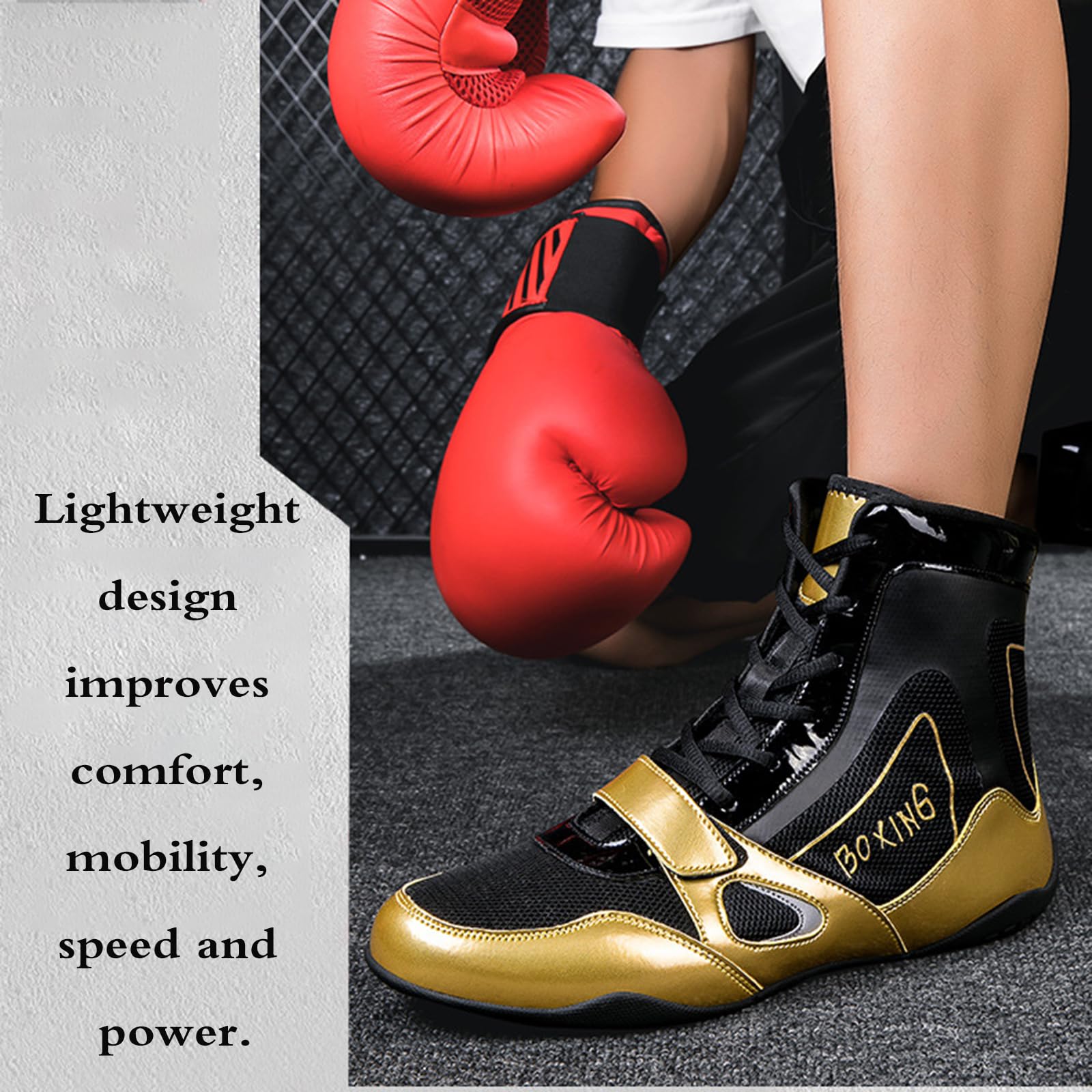 Yummsion Heren worstelschoenen, boksen fitnessschoenen
