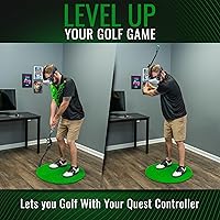 Vista 2 de DeadEyeVR - DriVR Golf Club for Quest - Realistic VR Golf Simulator Handle - Weighted VR Golf Club Grip for Enhanced Play (DriVR Apex)