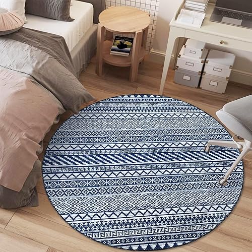 Vista 18 de Zacoo Alfombra bohemia para pasillo de 2 x 6 pies, alfombra geométrica de pelo bajo, antideslizante, resistente a las manchas, para cocina, marino
