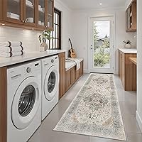 Vista 236 de Madane Alfombra Pasillera Lavable - Alfombras Pasilleras 2x6 para Pasillos de 6 Pies Antideslizante Vintage Alfombra Pasillera de Cocina
