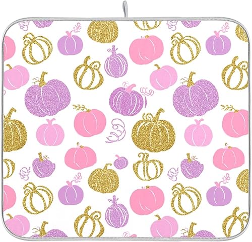 Miniatura 13 de Tapete de secado de platos con temática náutica para encimera de cocina, caballo marino, tortuga, pulpo, tapete de secado costero, súper absorbente