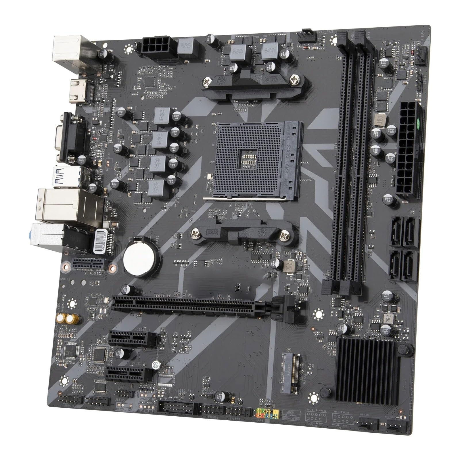 Placa Bases Placa Base for Juegos Fit For HUANANZHI B450 USB3.0 M.2 NVMe SATA3 Compatible con CPU Ryzen 5500 5600 5600G - Placa Base for Juegos
