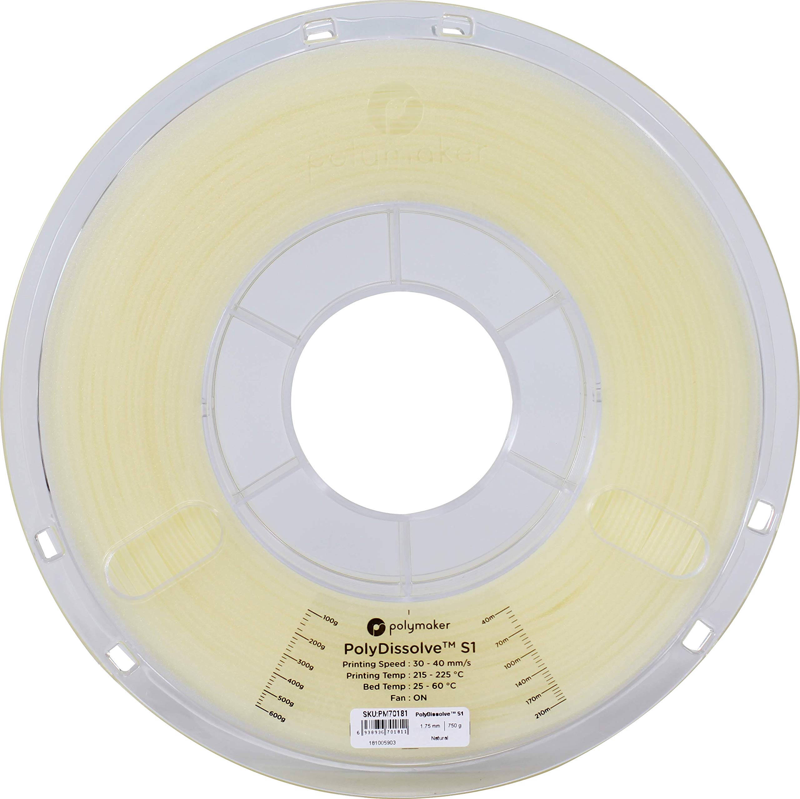 Polymaker 70181 Filament 1.75 mm 750 g Naturel PolyDissolve