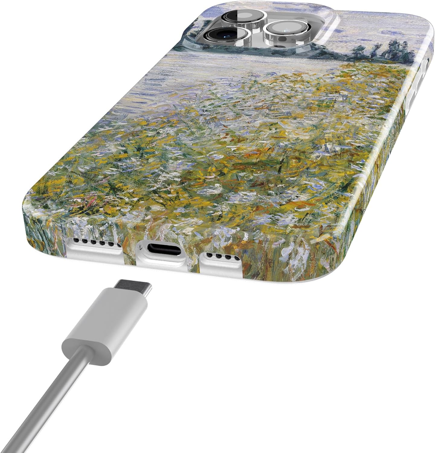 Casely iPhone 15 Pro Case | Monet's Summer Landscape | The Met Museum | Compatible with MagSafe | Classic Ultra Slim Design