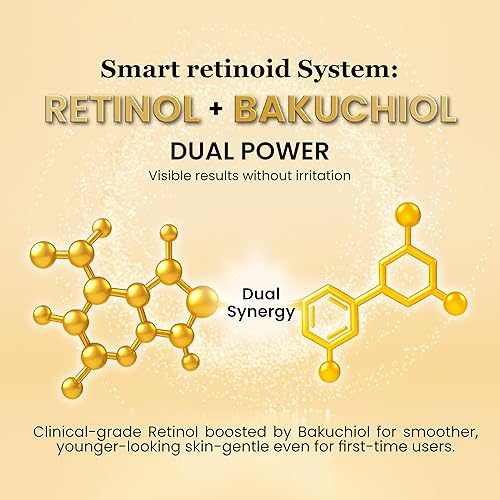 Miniatura 3 de Lodbar Suero de retinol  Bakuchiol Retinol Rejuvenation Advanced Anti-aging Face Serum con Bakuchiol, Niacinamida y Vitamina C  Fórmula suave y de
