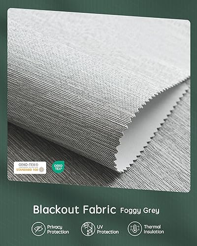 Miniatura 218 de Yoolax Persianas motorizadas con control remoto, persianas inteligentes opacas para ventanas, persianas enrollables motorizadas, persianas Tela