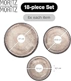 Moritz & Moritz Dinner Sets for 6 People – 18-Piece Plates and Bowls Set for 6 – Microwave Oven and Dishwasher Safe – Series Vida - 2