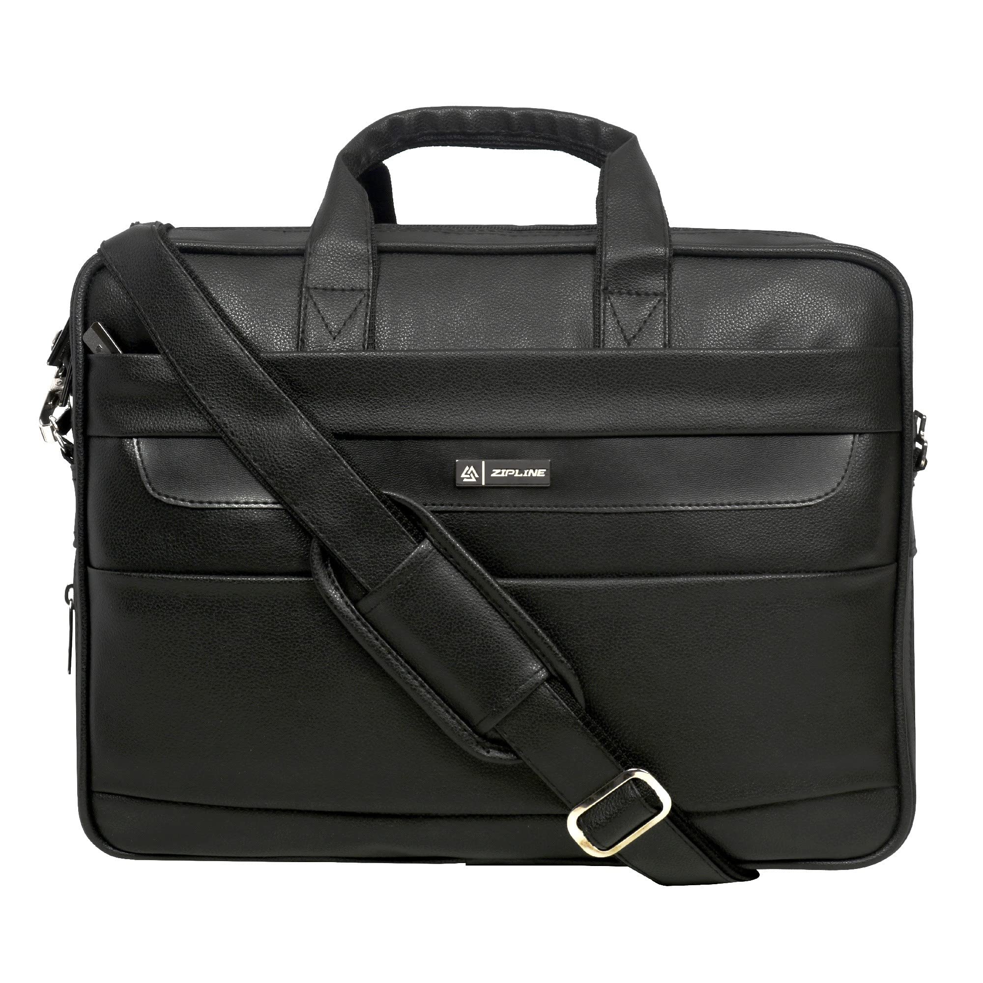 Zipline Office Synthetic Leather laptop bag for Men women, 15.6" compatible laptop Messenger Bags for Men & Women (1-Black Bag) (B0BL7T8CCC) Amazon Price History, Amazon Price Tracker