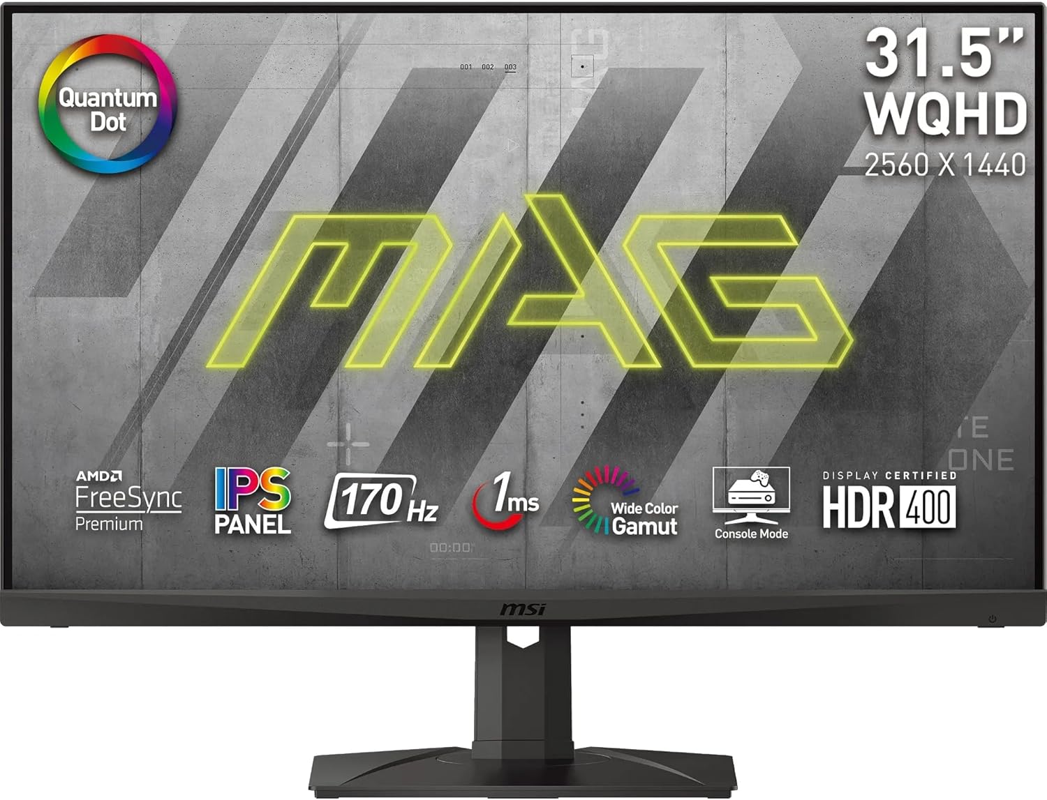 MSI MAG321QR QD – Monitor Gaming Plano 31.5″, IPS, WQHD (2560×…