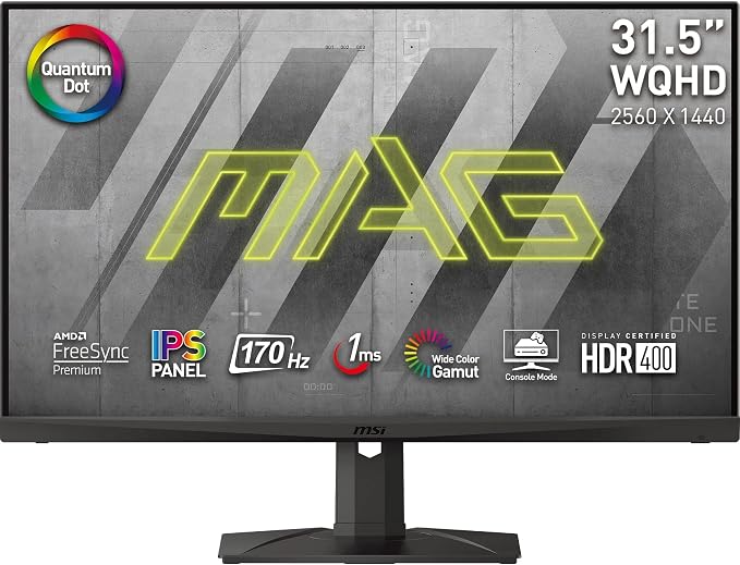 MSI MAG321QR QD - Monitor Gaming Plano 31.5"", IPS, WQHD (2560x1440, 16:9…