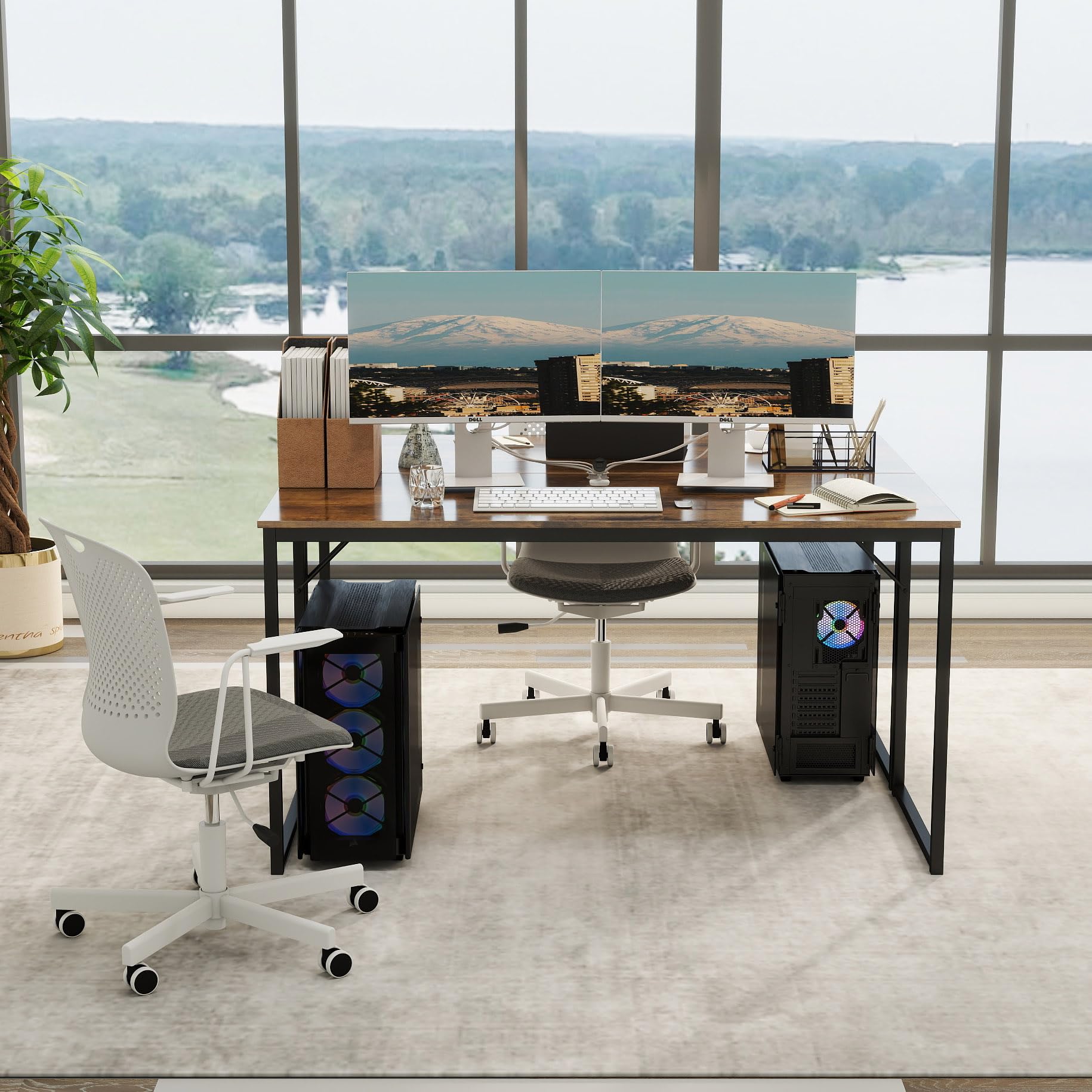 Snapklik.com : 63 Inch Computer Desk,Simple PC Laptop Office Study ...