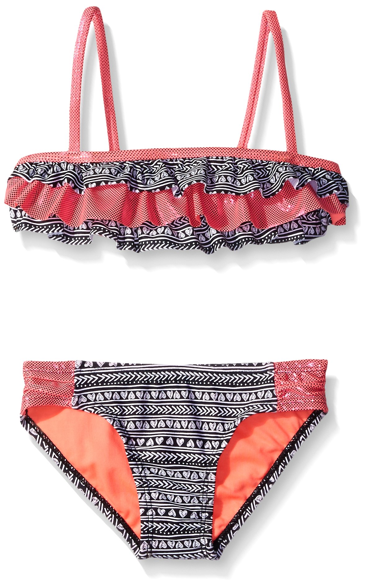 Breaking Waves Girls' Tribal Sand Bikini Swimsuit, Multi, 6X