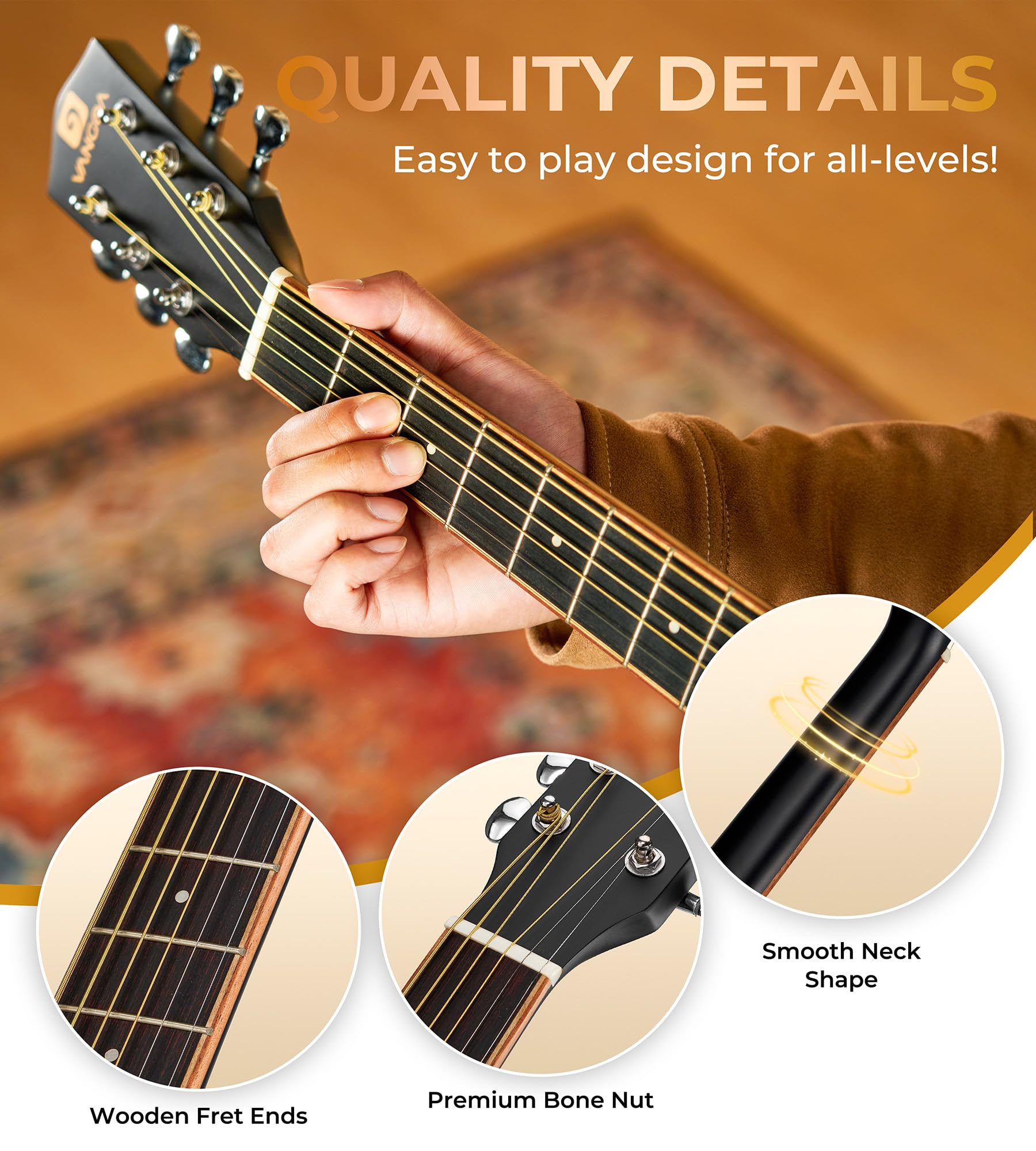 Snapklik.com : Left Handed Guitar, Full Size Cutaway Left Handed
