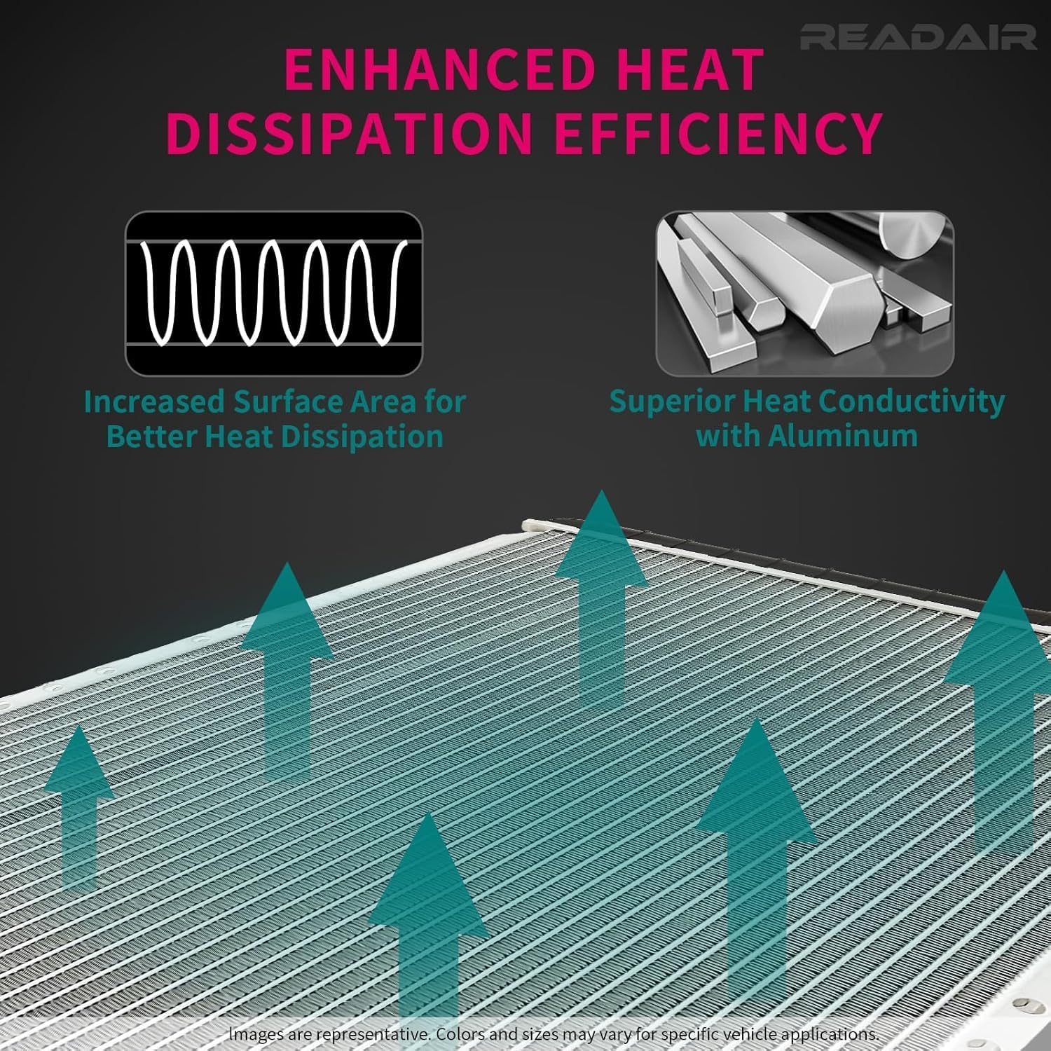 Radiator Engine Coolant Radiator Compatible with Dodge Ram 1500/2500 / 3500 Van Radiator 1994-2003 | 3.9L / 5.2L / 5.9L V6 / V8 | Plastic | Aluminum | CH3010179 | 52028627AB