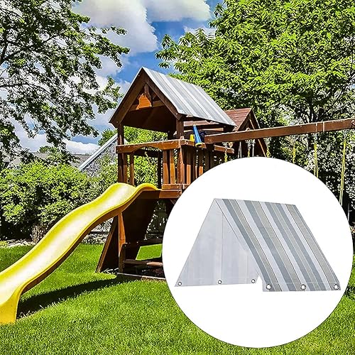 Miniatura 3 de Juego de columpio, 43 x 90 pulgadas, resistente e impermeable, cubierta de lona de repuesto, cubierta de toldo para techo de patio de juegos,