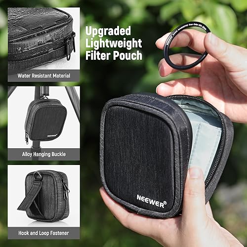 Miniatura 9 de NEEWER Filtro magnético de 2.047 in para teléfono con anillo adaptador4 puntos estrellacolor verdadero CPL14 filtro de difusión negro compatible con