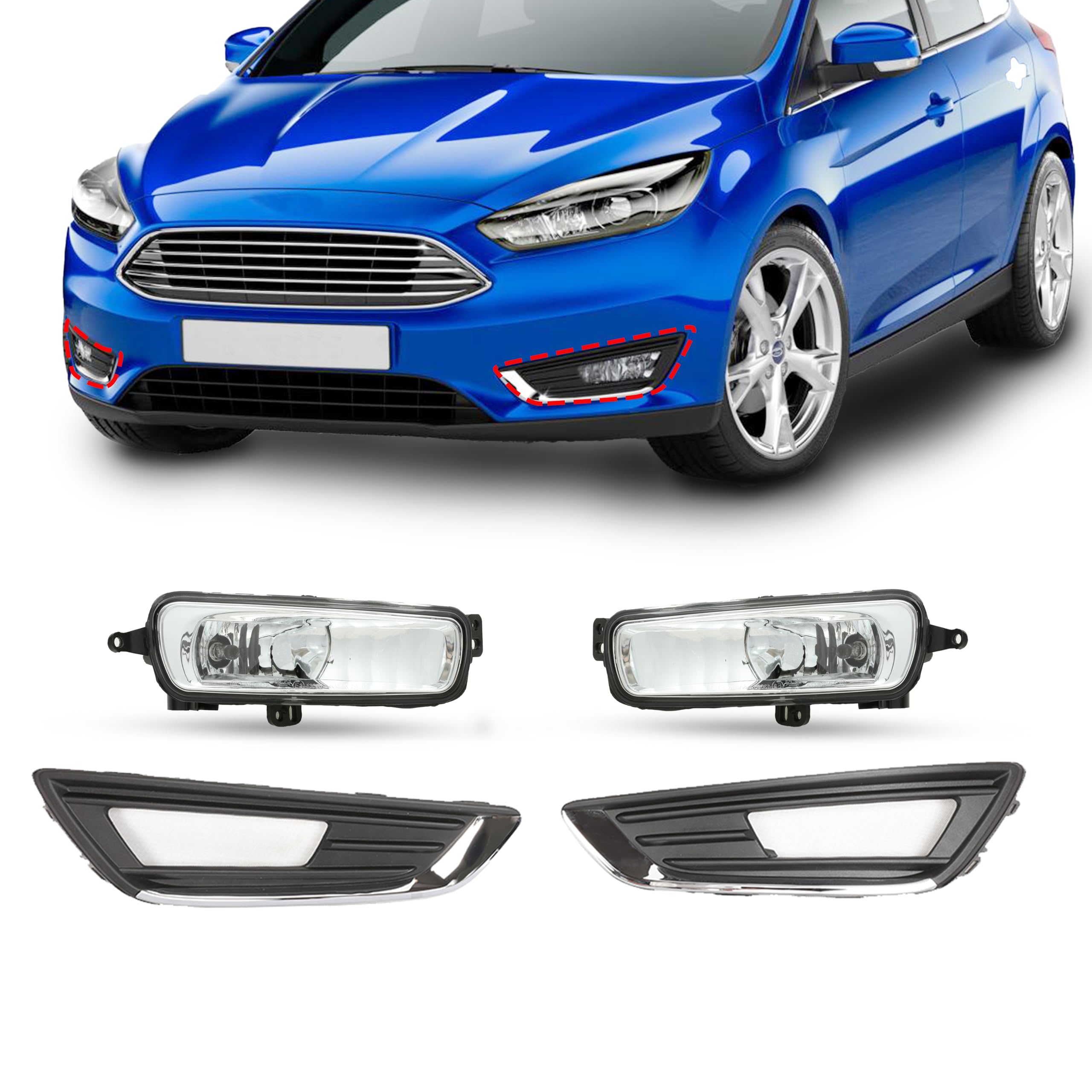 fog Amazon.com: BXZ Fog light Lamp Halogen For Ford Focus 2015 2016