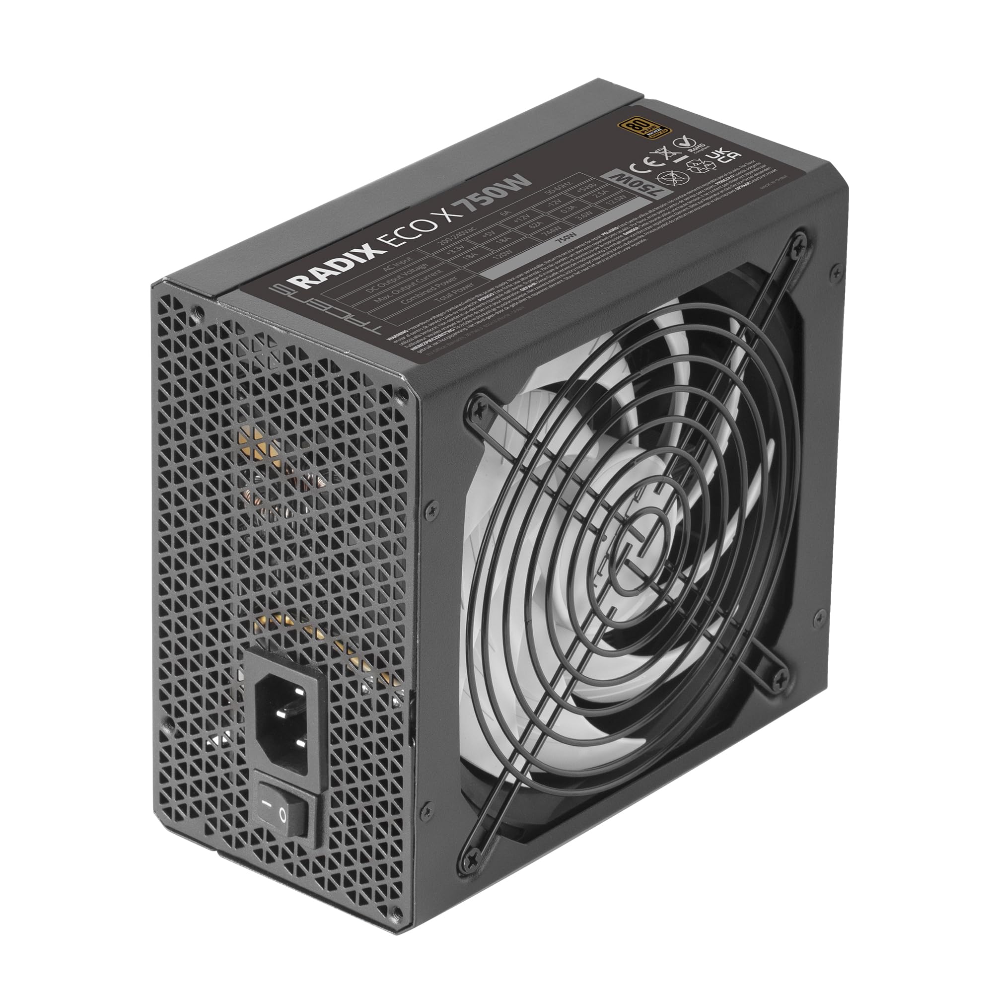 Tacens Radix ECO X 750 Alimentation ATX 750W, 80 Plus Bronze, Noir