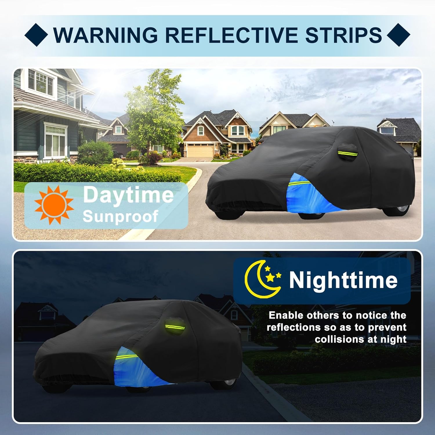 Car Cover Waterproof Custom Fit for Tesla Model Y All Weather for Automobiles Outdoor Snow Sun Dust UV Protection Full Exterior Cover with Door Zipper