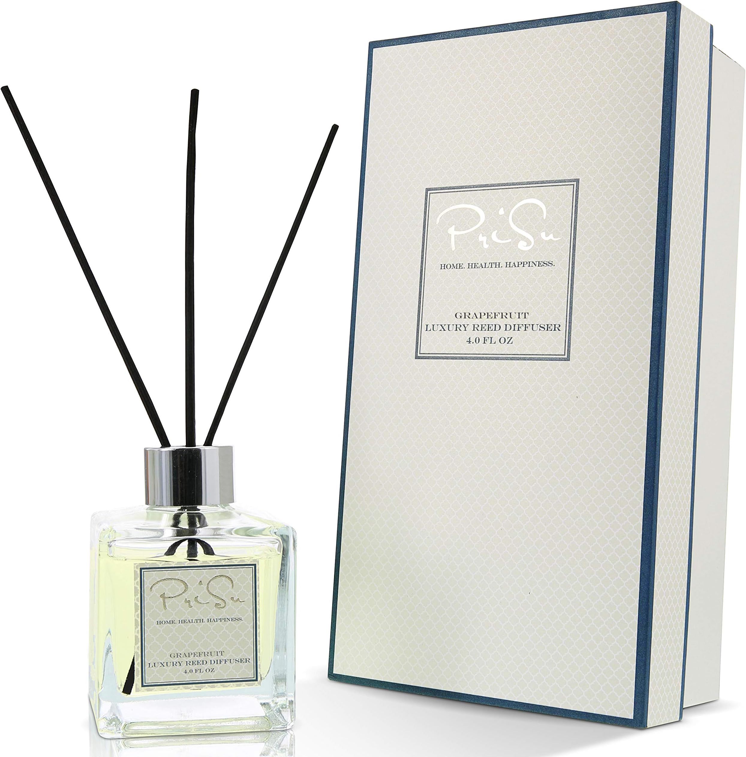 Reed Diffuser Grapefruit Scented Essential Oil - Natural Long Lasting Citrus Home Fragrance 4 fl oz