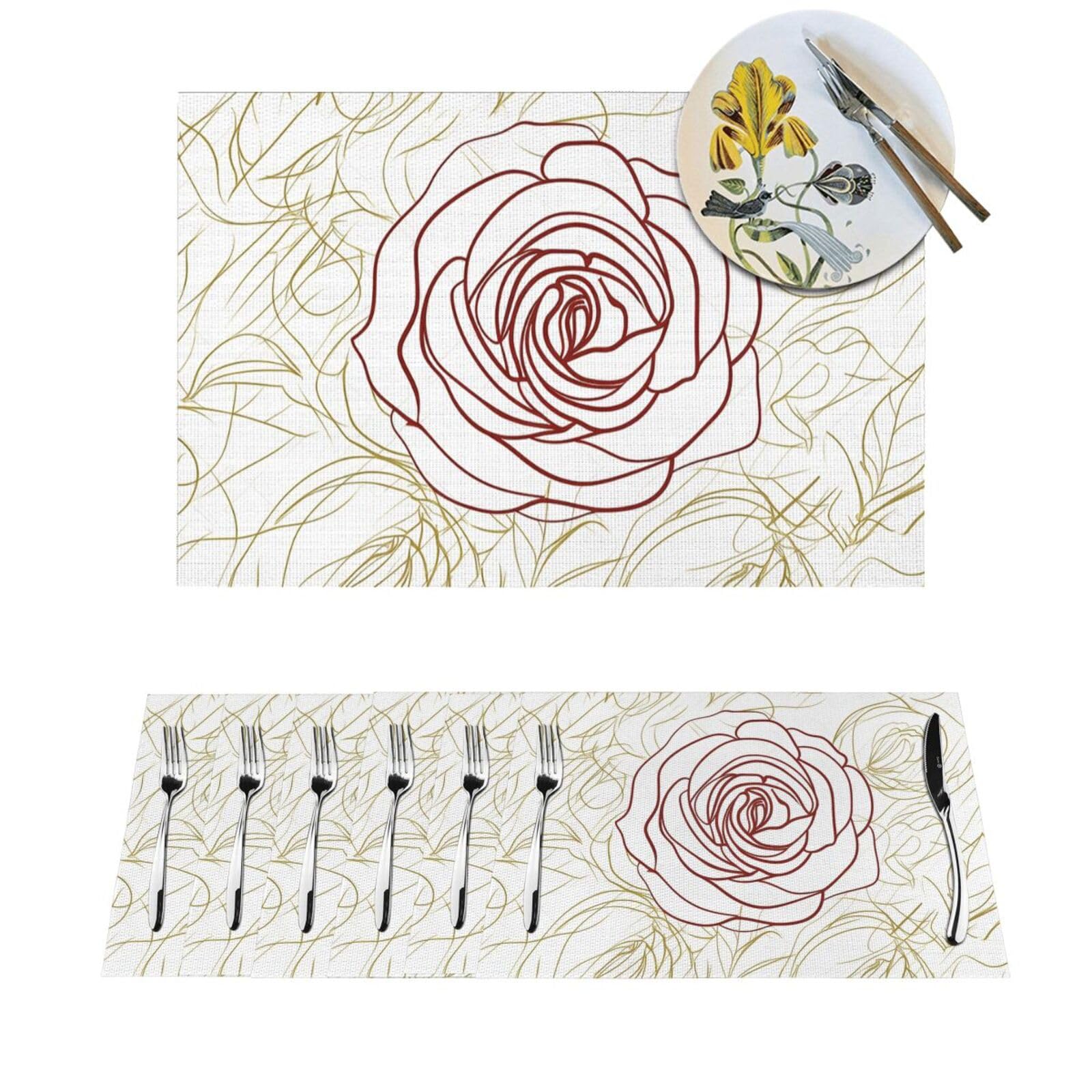 Set de table lavable fini les taches avec ces 6 tapis en PVC thermorésistants antidérapants
