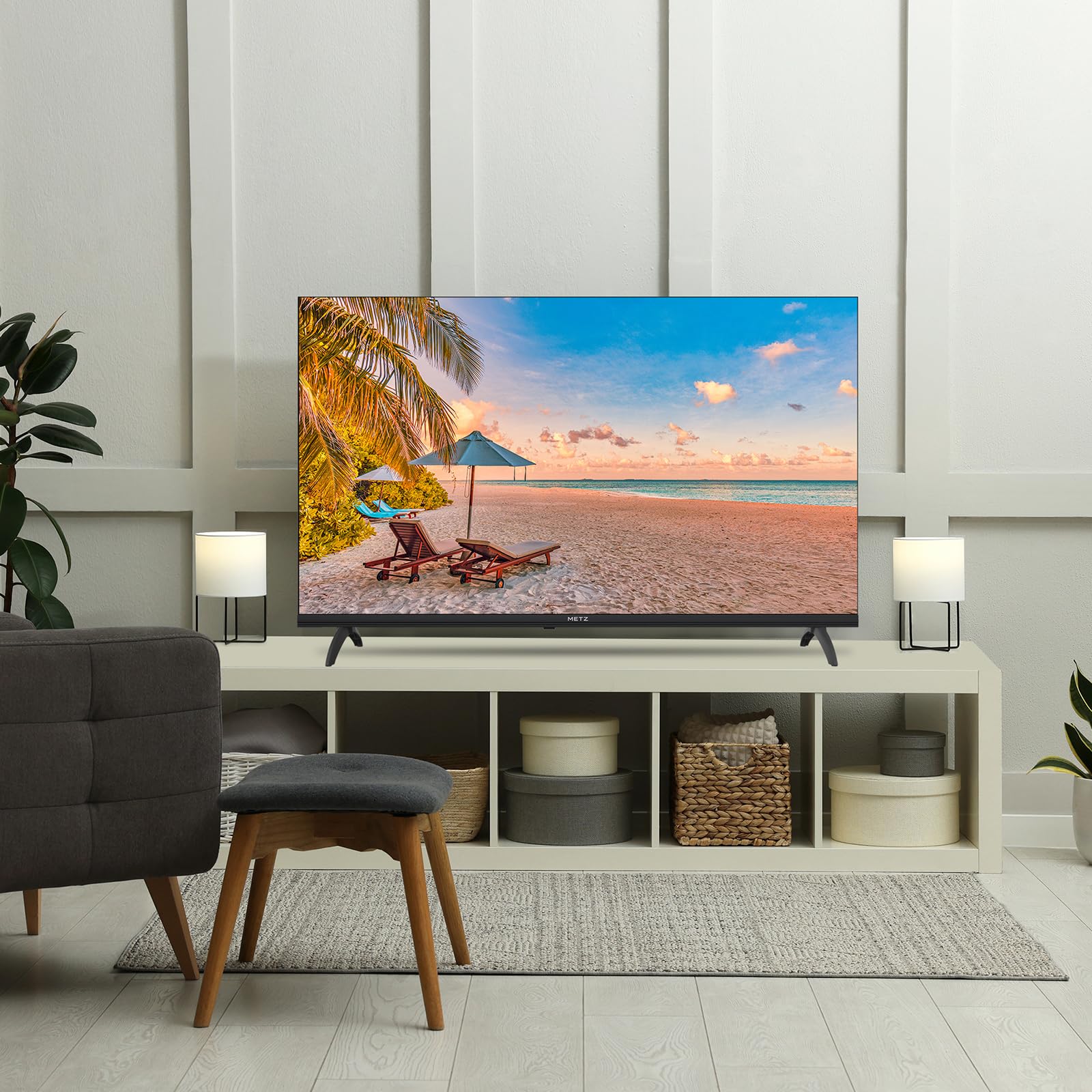 Metz 40 Pouces (100 cm) Smart TV FHD, QLED, LED Television Google Tele HDR 10 Dolby Audio Bluetooth 5,1 EyeCare Tuner DVB-T/T2/C/S/S2 CI+ (40MQF7000Z)