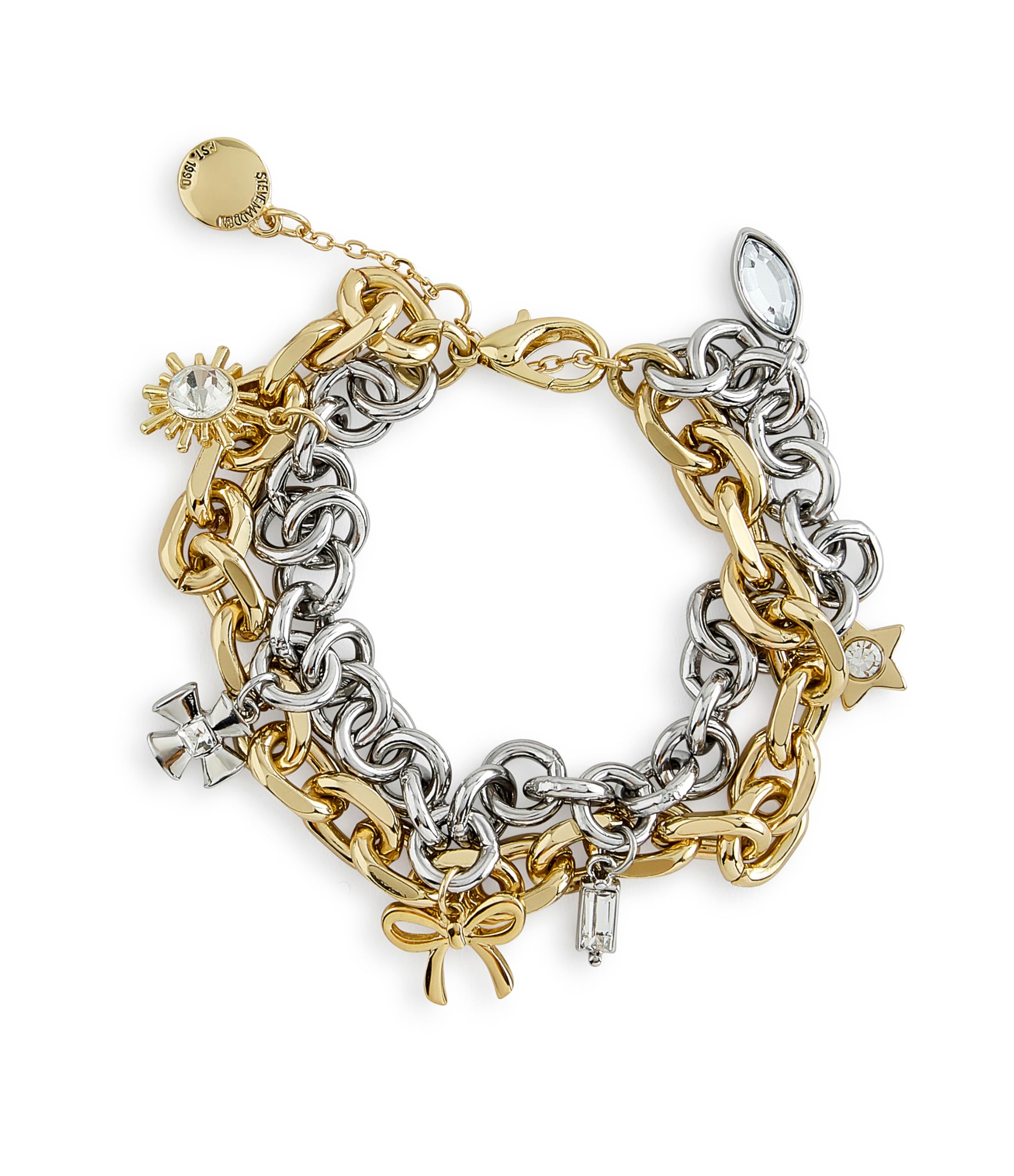Steve Madden Mixed Charm Layered Bracelet