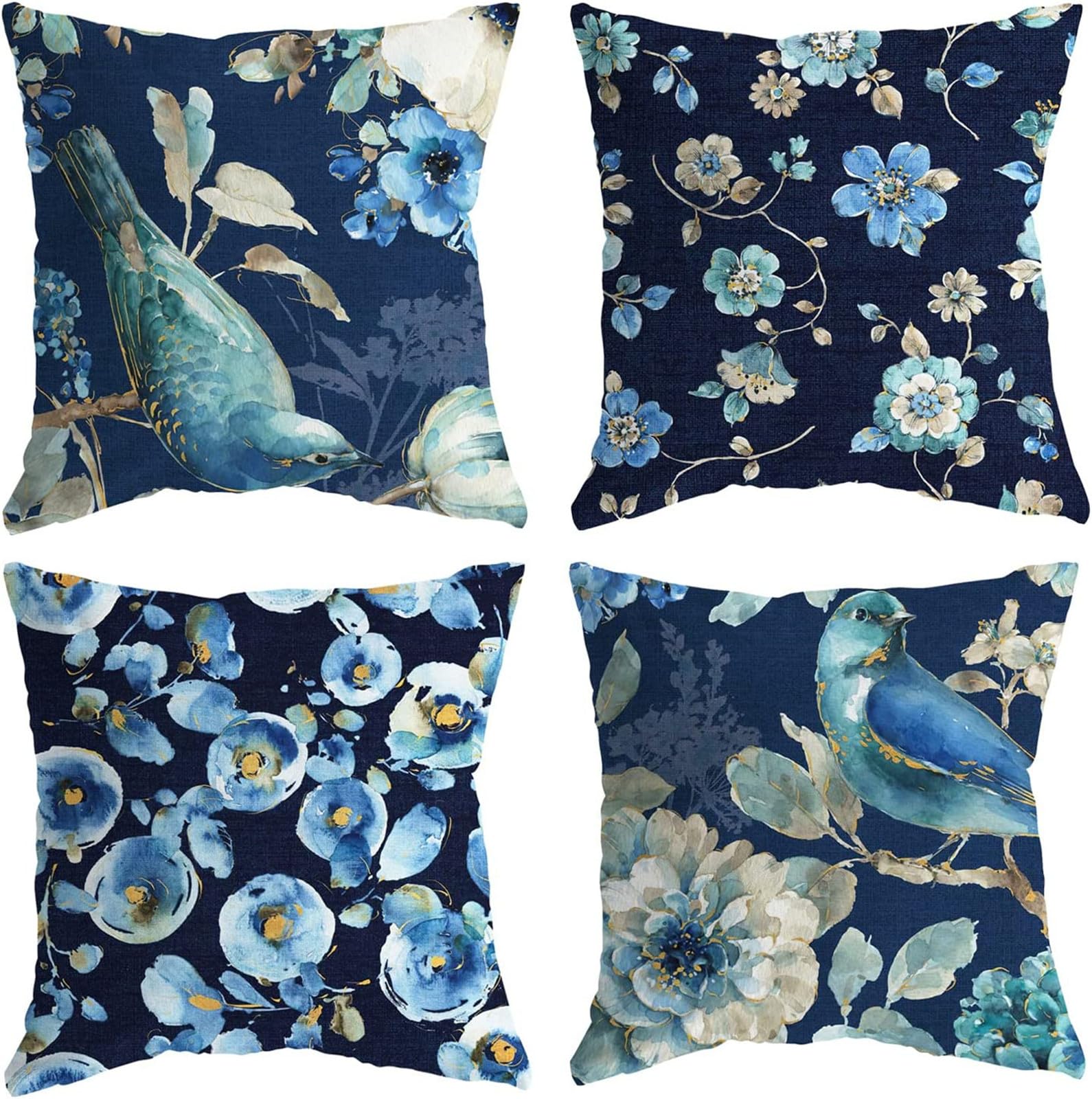 Housses de coussin motif oiseaux pour un salon chaleureux et déco de canapé
