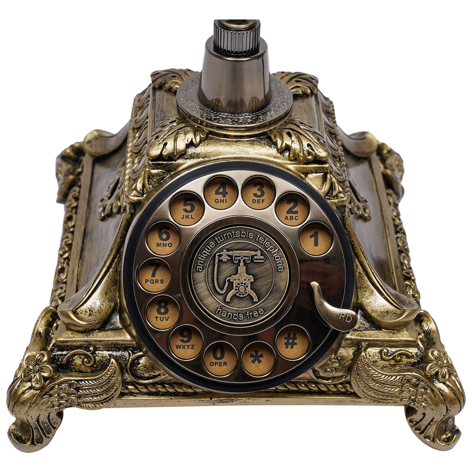 Teléfono Retro Antiguedades para Casa, Teléfono Antiguo, Teléfono Fijo con Dial para Teléfono Fijo, Mesa Retro para Oficina, Cafetería, Bar, Dormitorio, Decoración