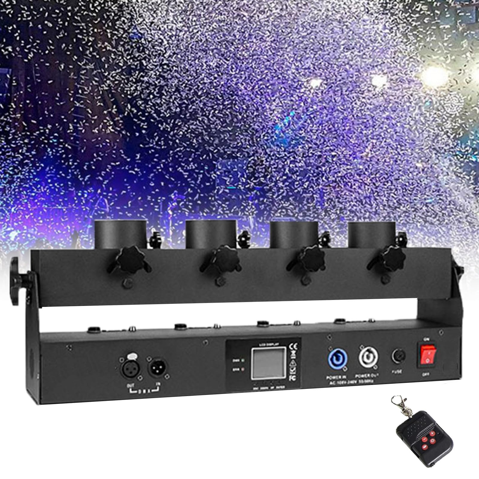 Whfklca Multicolor Professional Confetti Launcher Cannon Machine,Adjustable Angle