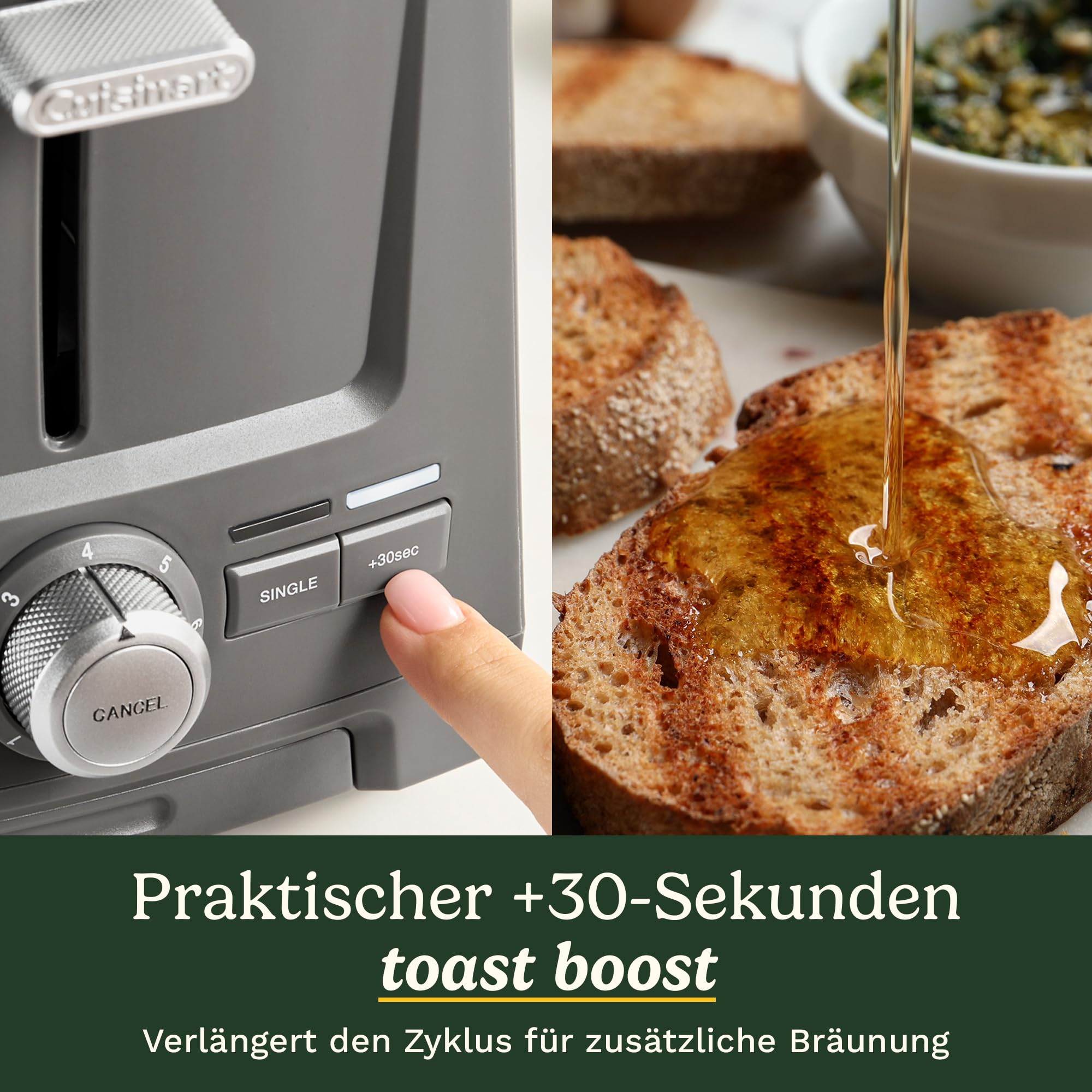 Cuisinart Core Collection 2-Scheiben-Toaster | Extra-lange Schlitze für Artisan-Brote | Bagel-Funktion | High-Lift Quickview™ | Einzel-Scheiben- & Auftau-Funktion | +30 Sek