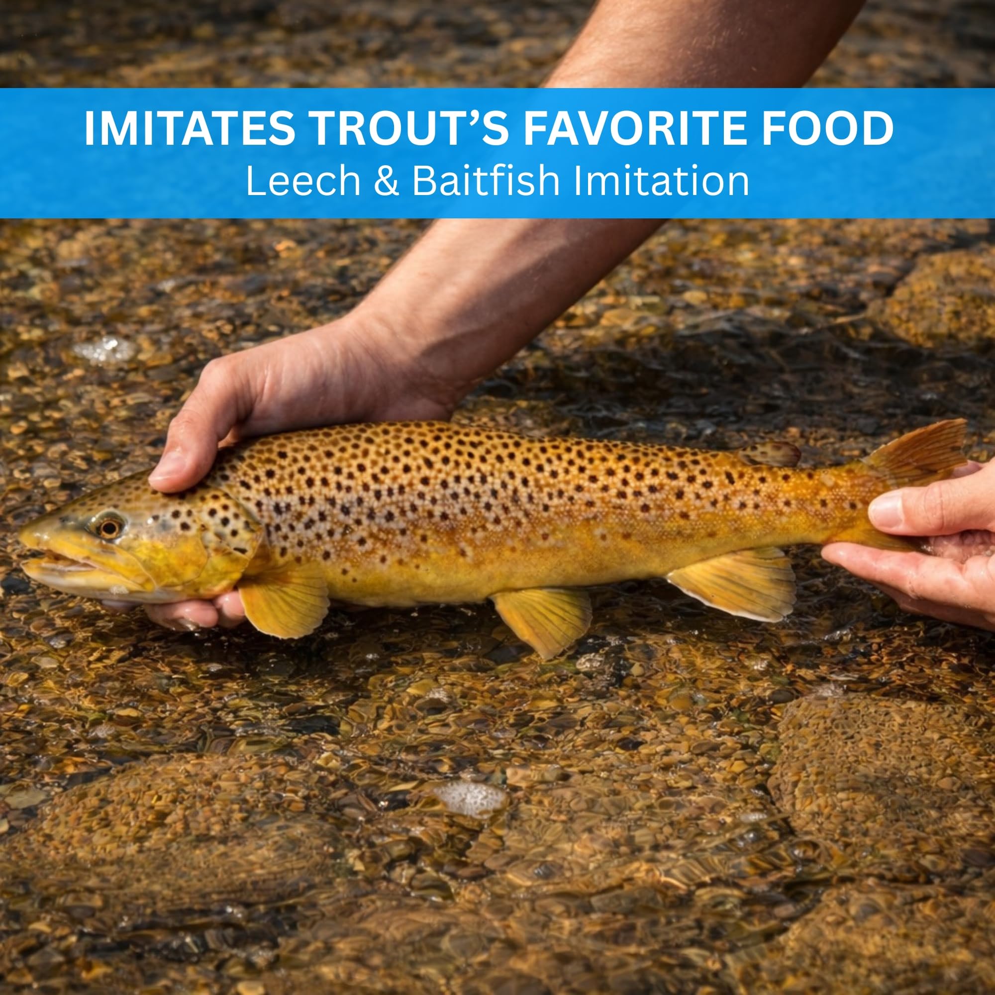 Fliegenfischen mit Tasse, handgeknüpfter Luftschlangen, Nassfliegen, Nymphenköder für Forelle, Barsch, Lachs, Stahlkopf, Panfish, Fluss, See, Bach, Größen 36, 38, 40, 40, 12, 12