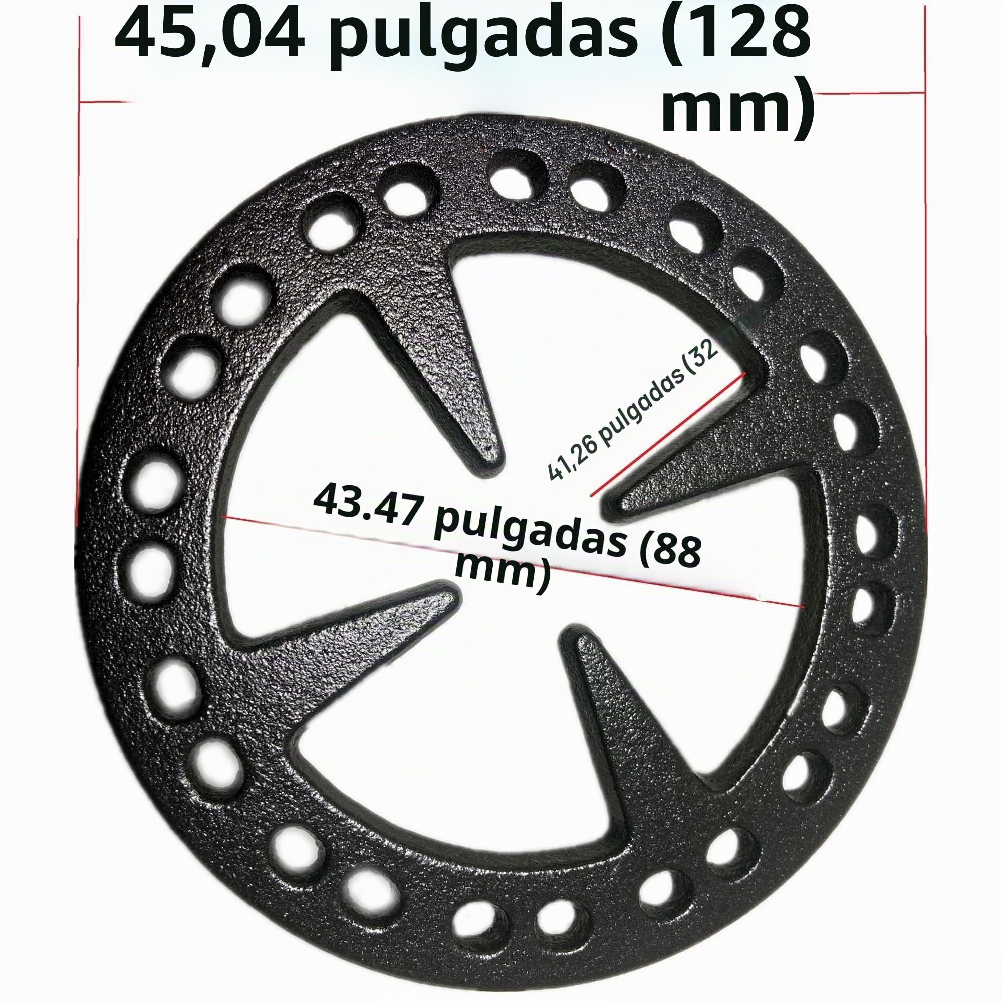 METER STAR Reductor de anillo de gas de hierro fundido de 5 pulgadas, soporte plano para cafetera turca, cafetera, moca en estufas de gas
