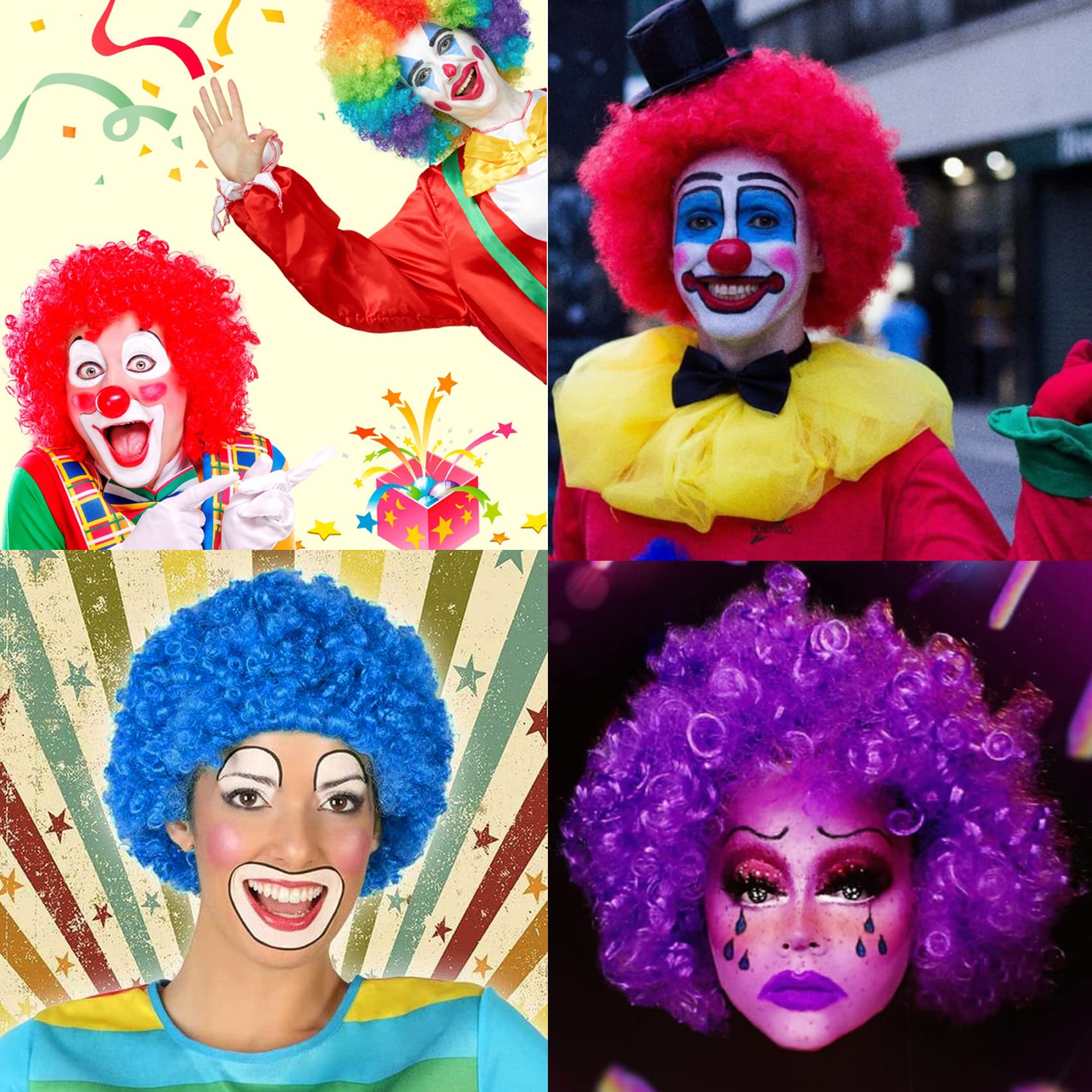Pelucas Afro Coloridas Para Fiesta De Halloween, Pelo De Cosplay De Navidad, Peluca Divertida De Payaso, Pelucas Para Fanáticos Del Fútbol, Nuevas | Bodega Aurrera En Línea