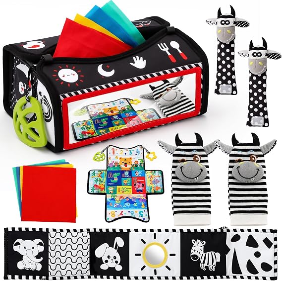 TOY Life High-Contrast Baby Sensory Toy Set, Newborn To 6 Months