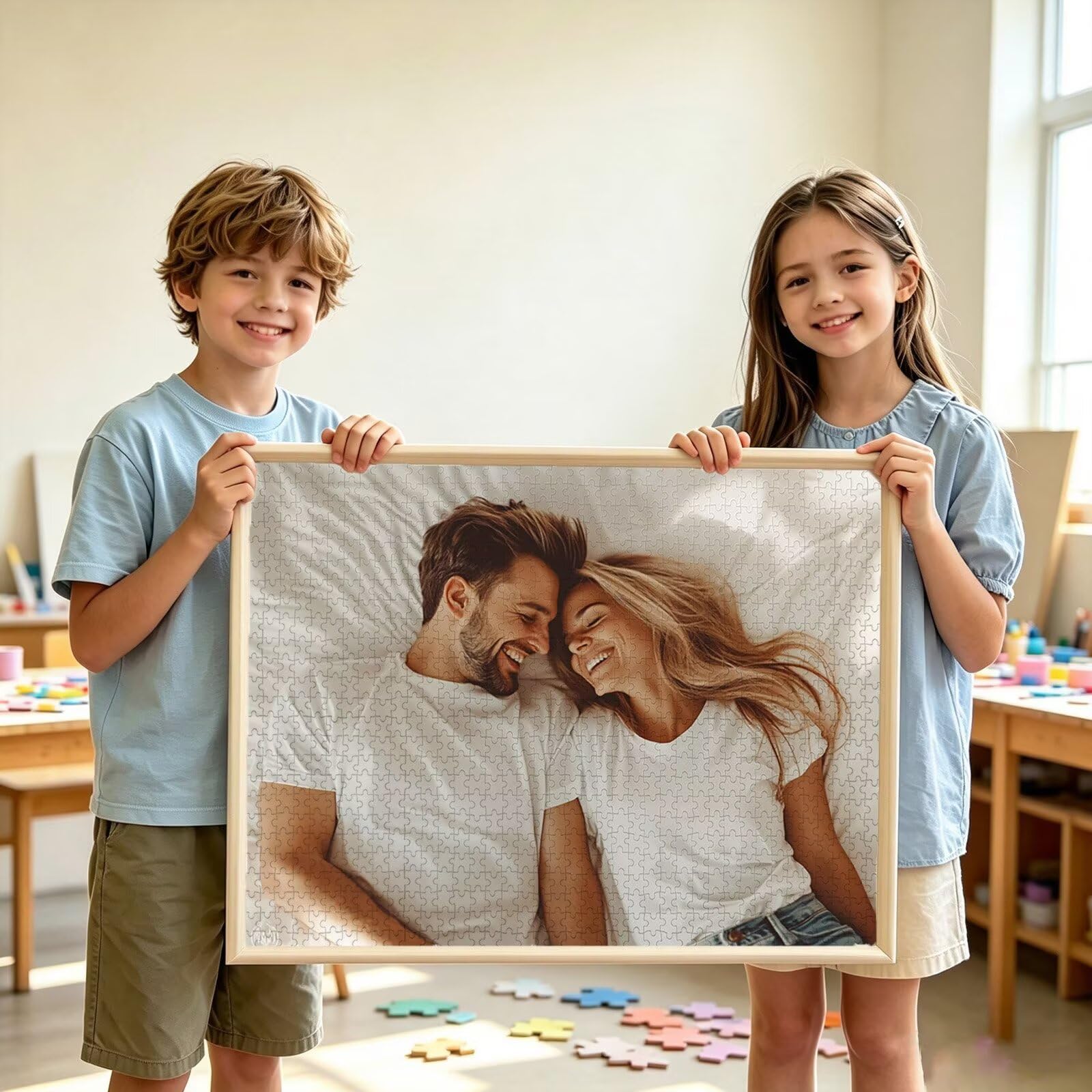 Spersonalizowane puzzle, niestandardowe drewniane puzzle fotograficzne