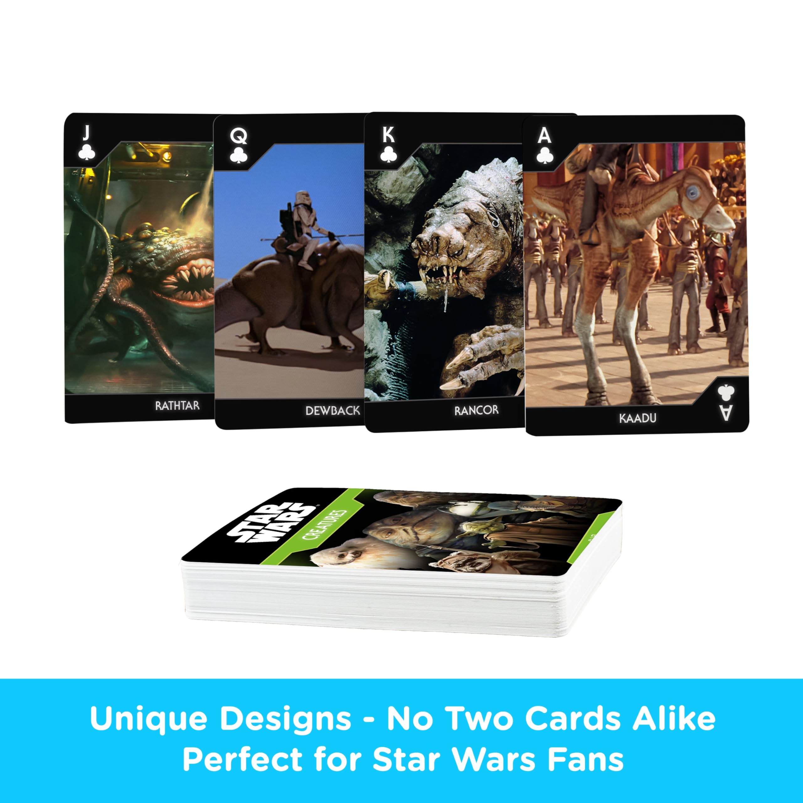 Aquarius Star Wars Creatures Playing Cards – Star Wars Themed Deck of Cards for Your Favorite Card Games - Officially Licensed Star Wars Merchandise & Collectibles