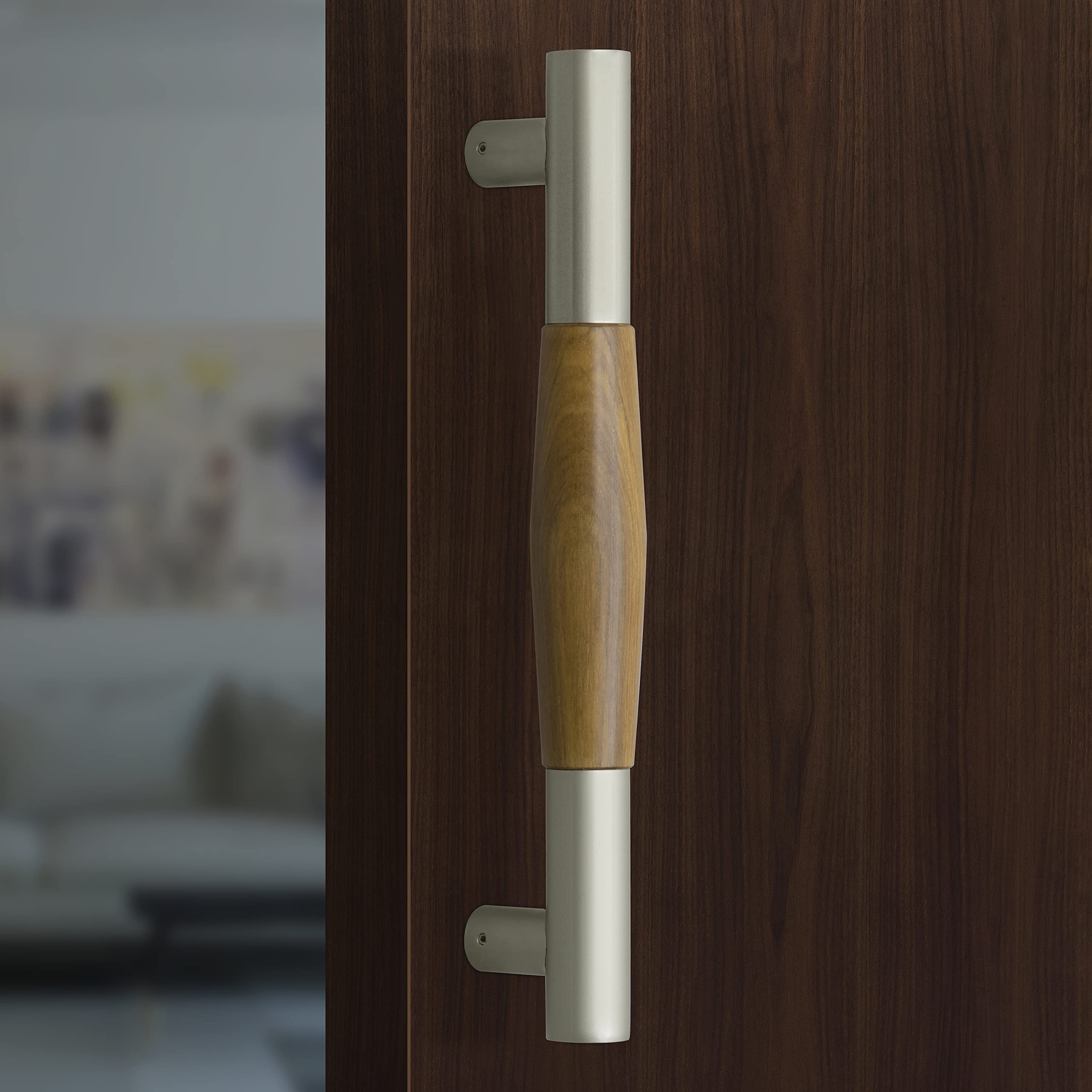 Plantex Stainless Steel Main Door Handle/12 inch Door Handle for Main Door/Pull Push Handle for Glass/Wooden Door - Pack of 1 (Satin & Wood) - 3 Years Warranty (B0C2KSJ5ML) Amazon Price History, Amazon Price Tracker