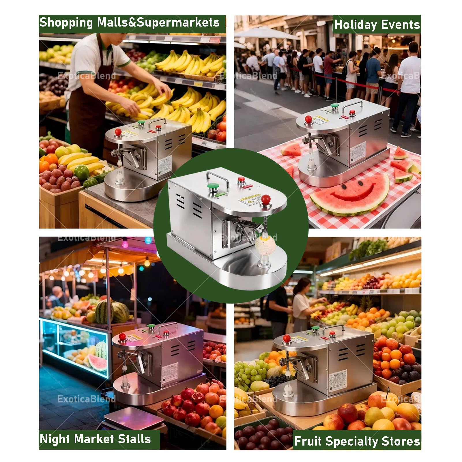 Sbucciatore automatico per frutta, pelapatate elettrico per limone, arancia e piccole verdure, dispositivo di sbucciatura efficiente per uso domestico e commerciale
