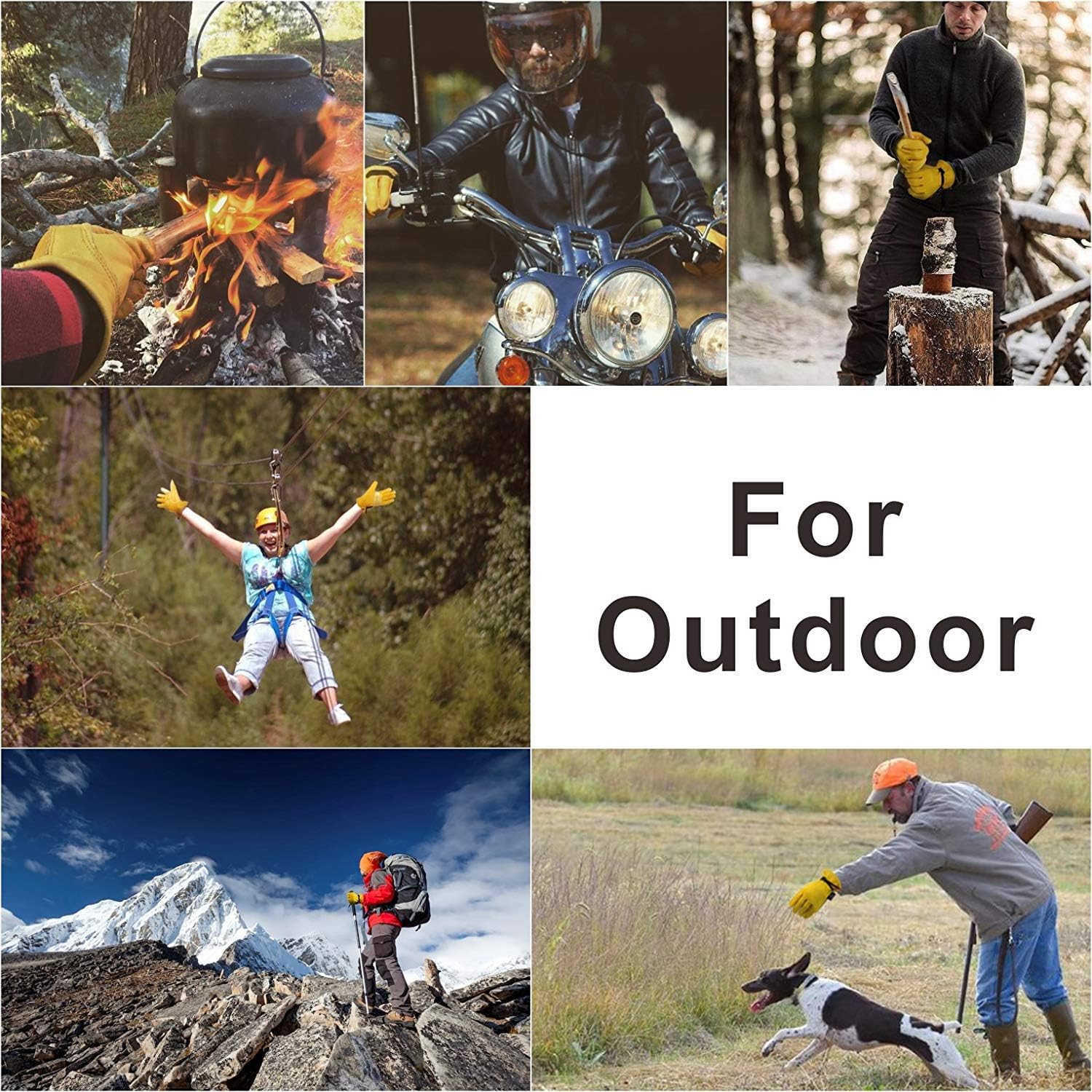 Leather Work Gloves, with Adjustable Wrist, For Yard Work, Gardening, Farm, Warehouse, Construction, Motorcycle, Men & Women XXL 1 Pair - Image 6