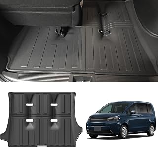 XXIAOTIAN 新款 Freed GT Air Crosster 后备箱垫 配件 车型专用设计 3D TPE制 防水防污 轻量 6人乘坐 内装 定制配件 (黑色,新型Freed GT Air Crosster用)