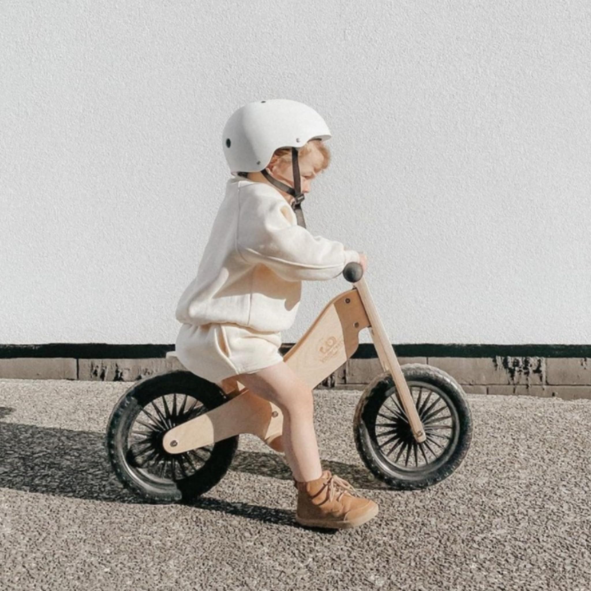 Kinderfeets Casque pour Enfants pour Le Cyclisme/Casque de vélo pour Enfants - Blanc Mat