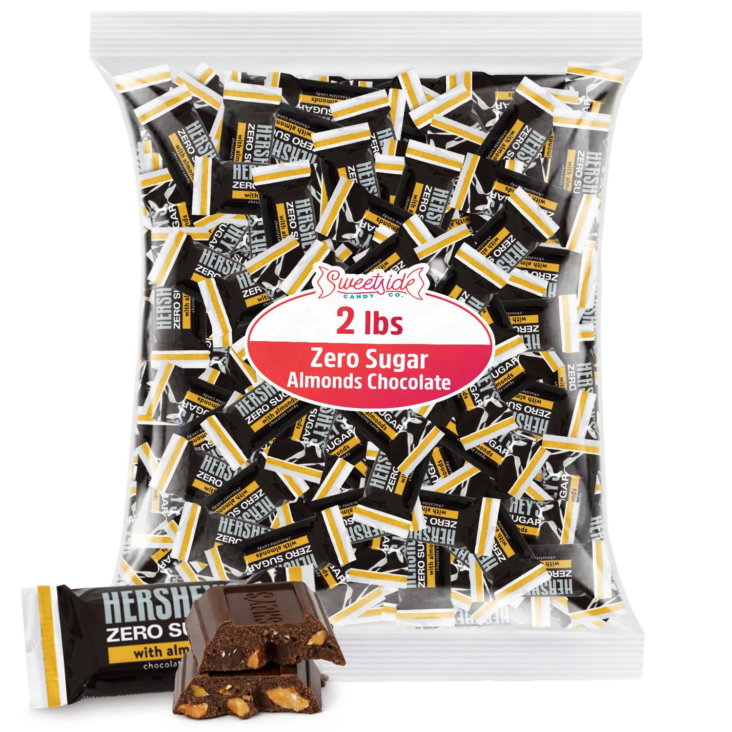 Amazon.com : Zero Sugar Milk Chocolate Candy with Almonds, Bulk, 2