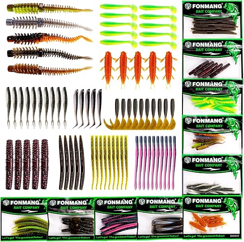 Miniatura 8 de Señuelos de pesca - Caja de aparejos con aparejos incluidos, kit de pesca con VIB, ranas, minnows, cebos suaves, ganchos y accesorios de pesas, kit