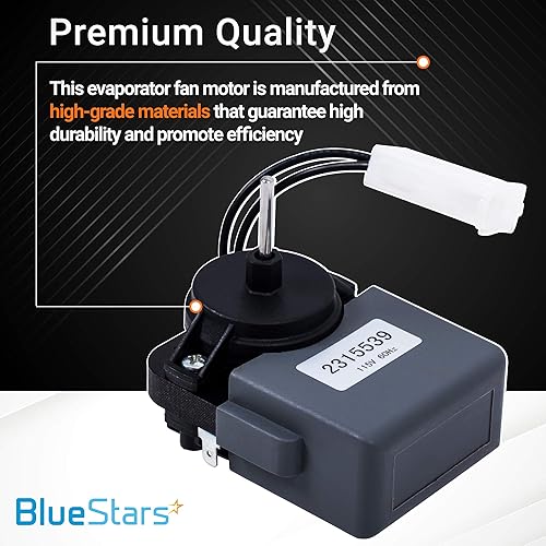 Miniatura 4 de BlueStars Pieza de repuesto ultraduradera del motor del ventilador del evaporador de refrigerador 2315539 - Ajuste exacto para refrigeradores