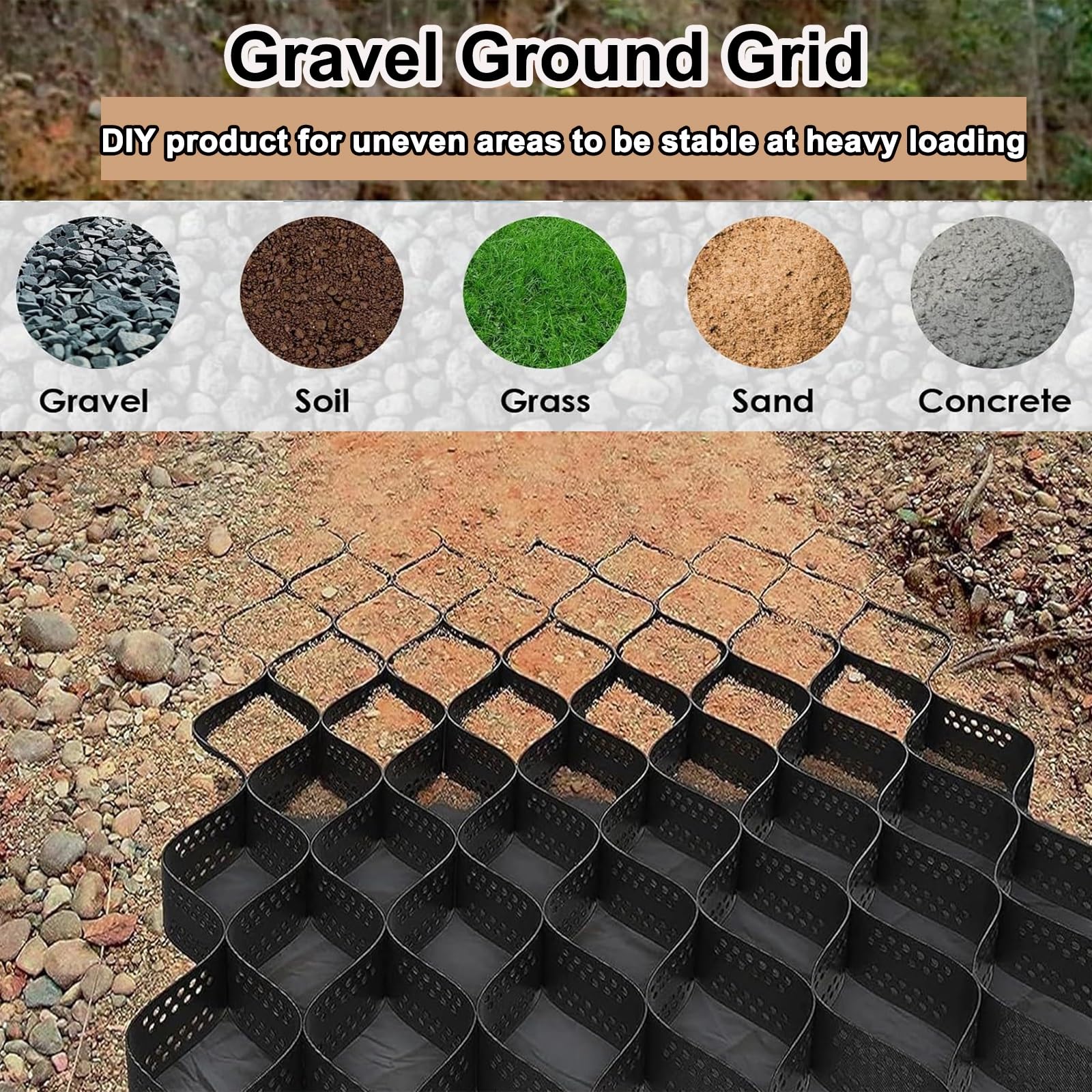 2 110 M Tragkraft 816,5 kg/sq ft ideale per Garten Hinterhof und Schrägeng und vielseitig.